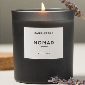Anthropologie Candlefolk Woody Nomad Glass Candle | Black | NIB